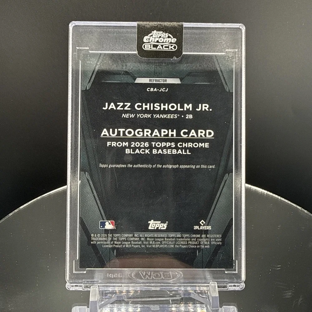 2026 Topps Chrome Black Refractor Auto Jazz Chisholm Jr. /199 Yankees number 1